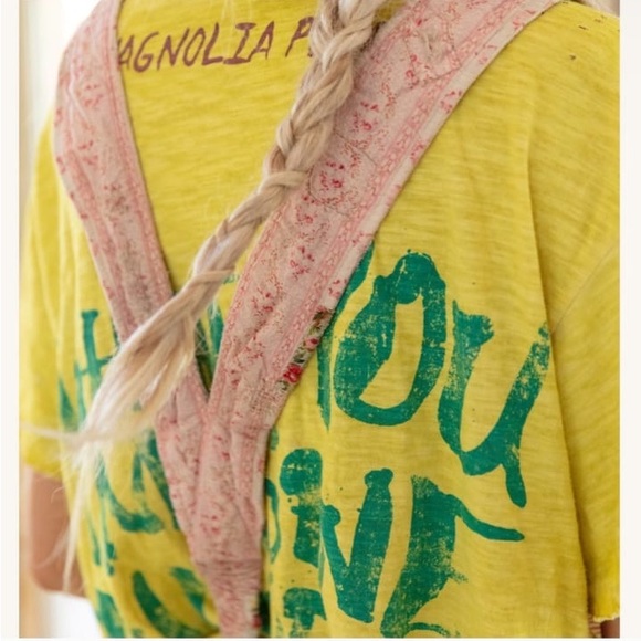 Magnolia Pearl European Cotton Floral SHAE Suspenders with Metal Clips - Picture 2 of 6